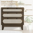 thumbnail image 5 of Rattan Drawer Dresser, 3 Wood Drawers Storage Cabinet Dresser for Bedroom, Living Room, Hallway, Bedside, Dining Room, Corridor, Bathroom, 5 of 7