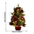 thumbnail image 3 of 23in Tabletop Christmas Tree with Pine Cones Ornaments,Artificial Christmas Tree with Ribbon Bows,Ball Decorations for Holiday Party,Home Office Desk Decor,Christmas Decorations Supplies(with light), 3 of 5