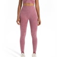 thumbnail image 6 of Women's High Waist Tummy Control Yoga Pants, Soft Stretch Fabric Slim Fit Long Pants, Body Shaping Tights for Fitness, Running, Workout, Casual Wear, Lounge & Daily | TruHer,Pink M, 6 of 7