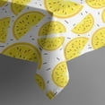 thumbnail image 5 of Yellow Lemon Fruit Slices White Pattern Square Tablecloth,Waterproof Square Table Cover,Wipeable Spillproof Washable Table Cover for Home Kitchen Party Decor 52"x52"(132x132cm), 5 of 6