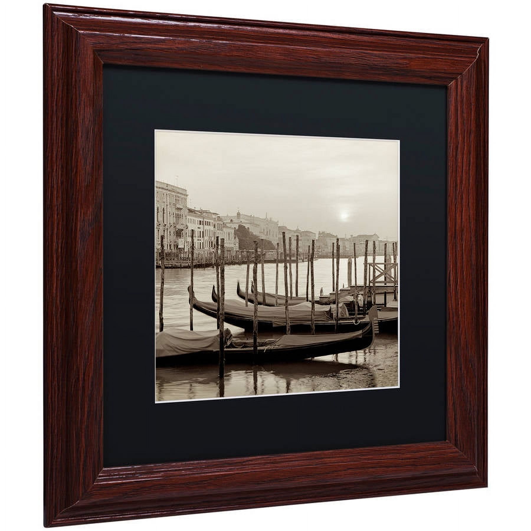 Trademark Fine Art "Venezia 11" Canvas Art by Alan Blaustein, Black Matte, Wood Frame