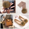 thumbnail image 5 of 12 Pieces Faux Fur Pom Pom Balls Fur Fluffy Pompom Ball with Elastic Loop for Hats Shoes Scarves Gloves Scarves Bag Key Chain Charms Accessories, 5 of 7