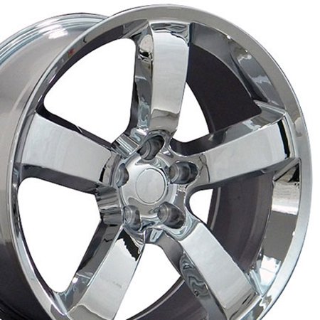 Rims For Magnum OE Wheels 20 Inch SRT Style | Fits Dodge Challenger, Charger, SRT8, Magnum, Chrysler 300, SRT8 | DG04 Chrome 20x9 Rim ()