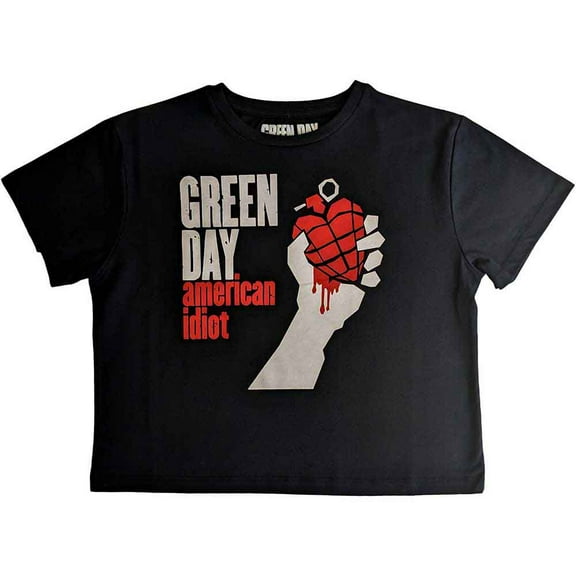 Green Day Ladies Crop Top: American Idiot (XX-Large)