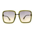 thumbnail image 2 of Womens Oversize Rectangle Designer Butterfly Sunglasses Green Grey Peach, 2 of 4