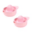 thumbnail image 1 of Oleegame 2PC Manual Lemon Fruit Squeezer Juicer Citruss Juicer Orange Kitchen Tool Pink, 1 of 3