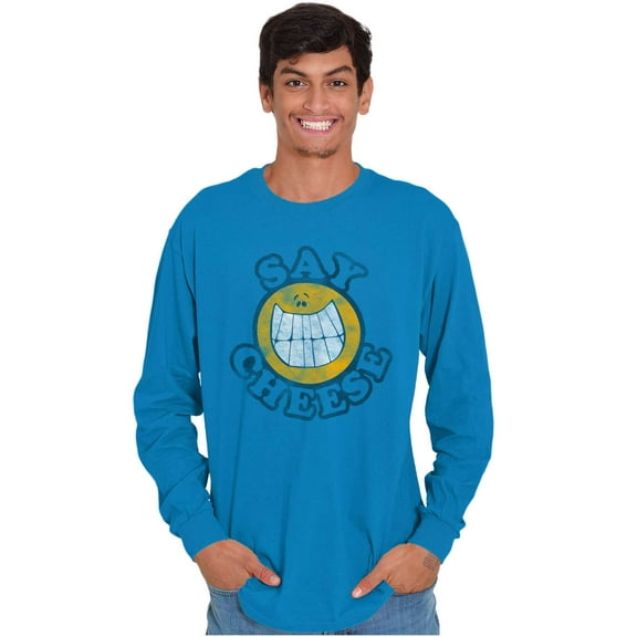 Say Cheese Photographer Camera Humor Long Sleeve TShirt Men Women Brisco Brands 2X