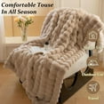 thumbnail image 2 of Bunny Blanket for Women, The Bunny Blanket for Adults, Soft Blanket, Comfort Warm Thick Bubble Plush Fluffy Blanket Girls for Couch Chair Bed Sofa, 2 of 8