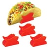 IMUSA (4 Pack) Taco Holder Stand Set Soft Or Hard Shells Dishwasher-Safe Taco Stand Holders For Kids Adults BPA-Free Sturdy Plastic Hot Pepper Décor