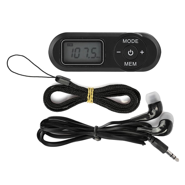 Mini Portable DSP Digital Music Player with 1.1 inch LCD Screen and FM Radio, Black, with Earphone