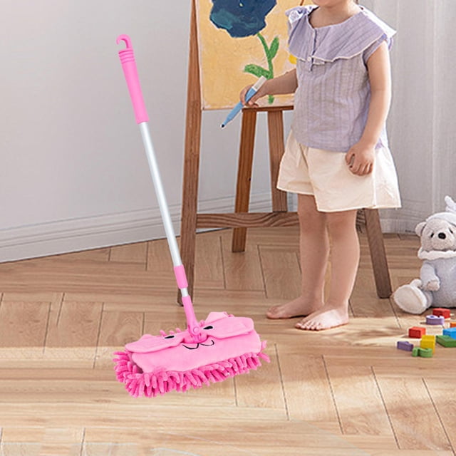 Mini Fregona de Juguete para Niños, Limpieza de Suelo, Retráctil, Limpieza Del Hogar, Juguete para Habilidades Motoras Finas, Regalos