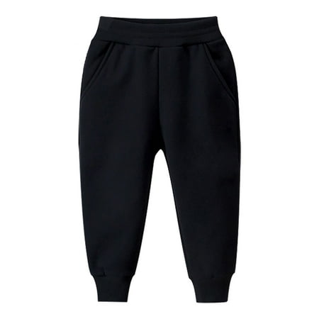 Ruyang Toddlers Boys Sweatpants Baby Cotton Pull On Jogger Pants for Kids Elastic Waist Stretch Pants Lightweight Athletic Pants