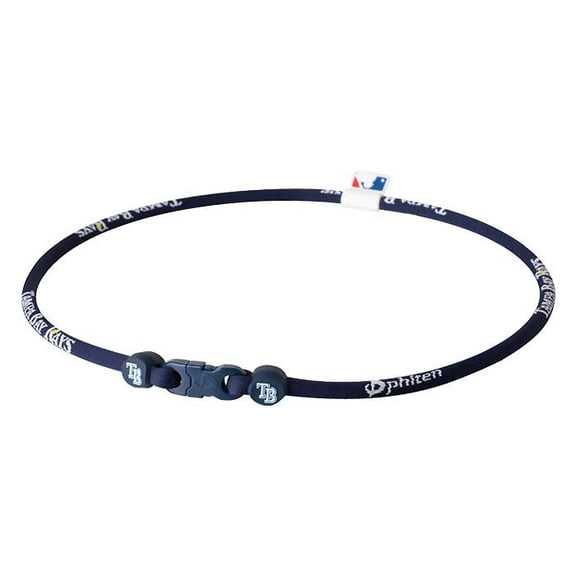 Phiten X30 MLB Titanium Sport Type Necklace - Rays - 18in 18.00in