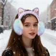 thumbnail image 2 of Hearth & Gear Winter Warm Cat Ear Headband Cozy Ear For Girls Cold Weather Outdoor Sports Workout Items Exercise Bike Table Rip Workout for Adults Work Out Room Work Out Items Exercise Tables Foot, 2 of 5