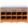 thumbnail image 2 of Household Essentials Banquette de Rangement pour Chaussures avec Coussin et Tiroirs Marron, 2 of 5