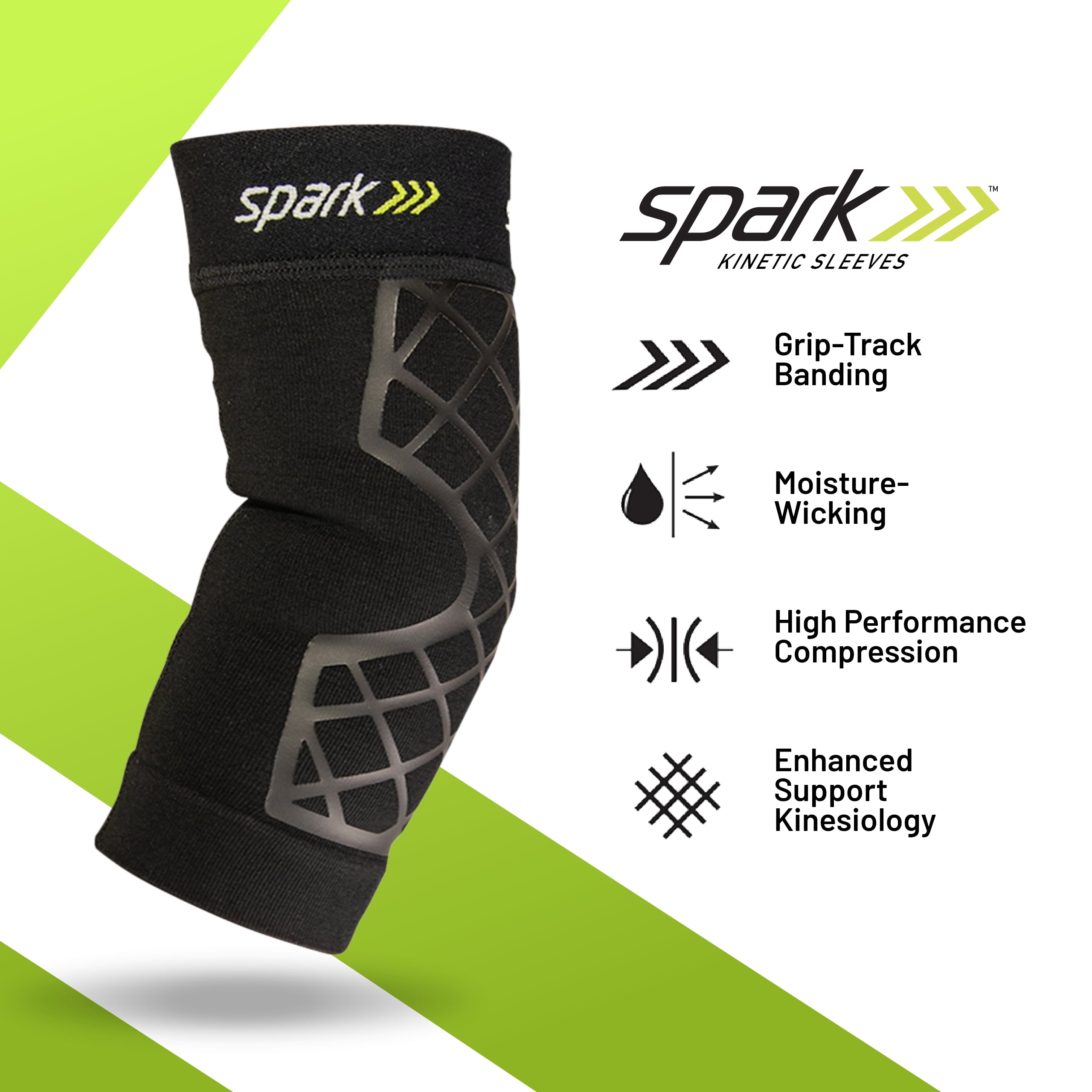 Spark Kinetic Elbow Sleeve - Size Small, Black/Yellow HSA