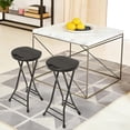 thumbnail image 2 of 24 Inch Folding Stool with Handle - 500LBS Capacity Portable Foldable Stool with Non-Slip Feet, Heavy-Duty Steel & Plastic Collapsible Stool for Indoor Outdoor Use, Black, 2 of 7