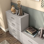 Furniture of America Brooks Stackable 2-Drawer Wood Gray Cabinet