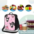 thumbnail image 4 of Kuromi Cute Bunny Pink Lunch Box Cartoon Ku Romi And My Bunny Melody Lunch Bag Portable Insulated Hot Lunch Bag For Travel Picnic Work Camping, 4 of 5