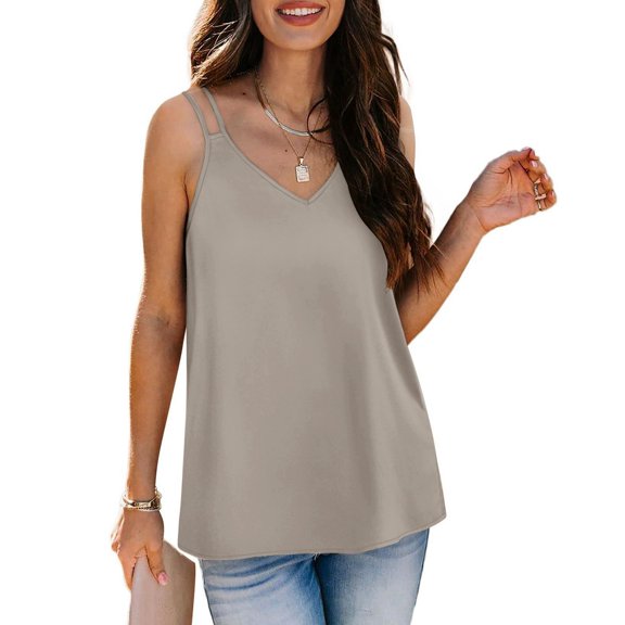 Womens Tank Top Sleeveless V Neck Women's Fitted Basic Tops Woman Summer Clothes Women's Top