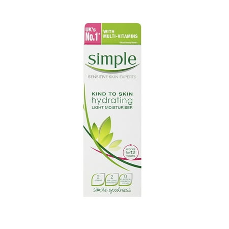 Simple Sensitive Skin Experts Kind To Skin Hydrating Light Moisturizer, 125 ml (4.2 Oz) + Yes to Tomatoes Moisturizing Single Use