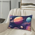 thumbnail image 5 of Picia Planet Pastel Galaxy Pattern Plush Pillow Case – Soft and Cozy Cushion Cover, Hypoallergenic Throw Pillow Case for Home Decor-20"x30", 5 of 6