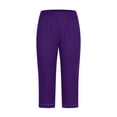 thumbnail image 5 of HAJWOH Capri Leggings for Women Cotton Leggings Stretch Summer Lightweight Casual Athletic Running Workout Yoga Pants, 5 of 7