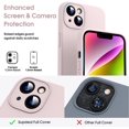 thumbnail image 2 of Liquid Silicone Case for iPhone 14, [True Liquid Silicone] [Anti Fingerprint] 4 Layer Phone Case Protective Cover, Full Coverage Around Camera & Built-in Microfiber, 6.1", Pink, 2 of 15