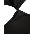 thumbnail image 5 of ZAFUL for Women Prom Dress or Cocktail Dress Evening Part Dress Halter Knit Cutout Slinky Maxi Sleeveless Dress Black L, 5 of 5