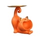 thumbnail image 3 of Bandeja de Almacenamiento para Gatos, Plato de Dulces para Gatos, Figurita Decorativa, Adorno Nórdico, Contenedor de Artículos Diversos para Entrada D naranja Macarena Titular de la llave de la estatua, 3 of 8