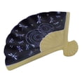 thumbnail image 4 of Ebros Set Of 4 Blue Ripple Dragonflies Oriental Fan Shaped Sushi Plates, 4 of 5
