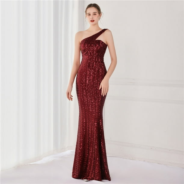 Vestido de fantasía con lentejuelas, vestido de fiesta, vestido de noche, vestido sexy largo para brindis, vestido de presentadora