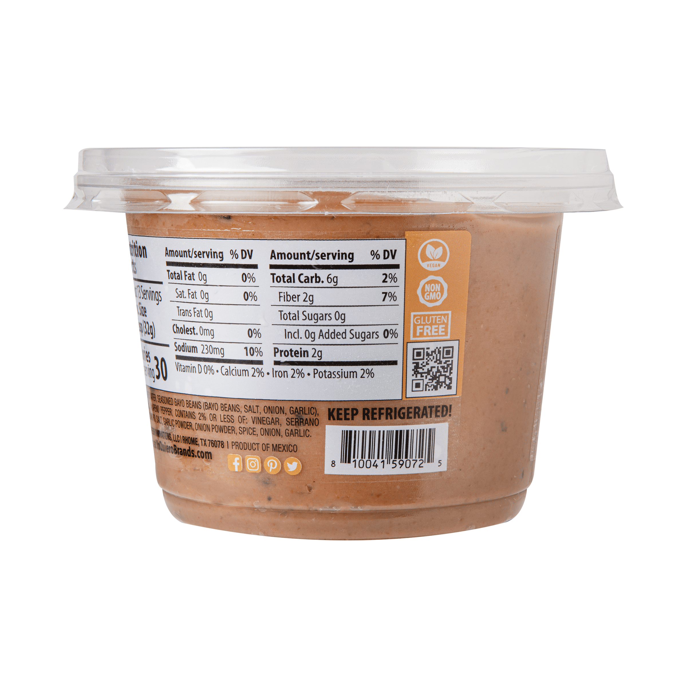 Yo! Quiero Mild Black Bean Dip, 15 oz, Flavorful, Creamy & Ready to Serve