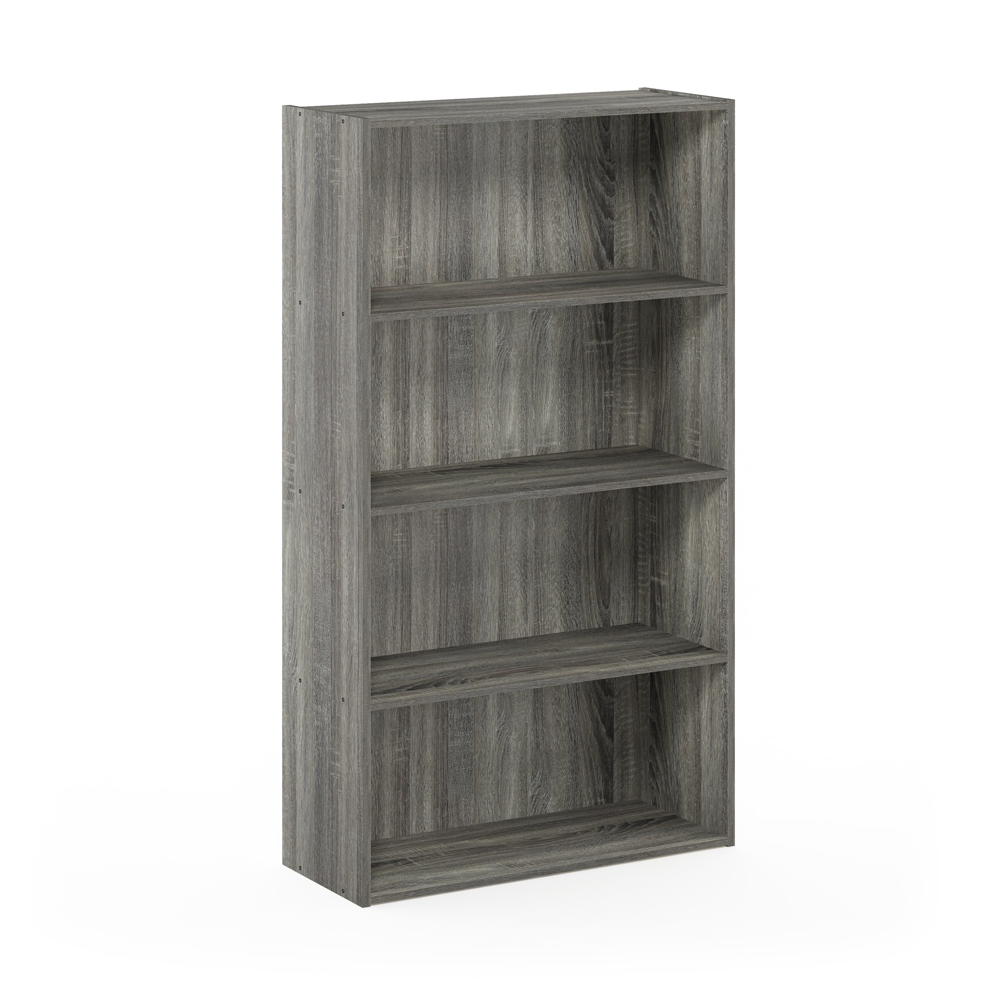 Furinno Pasir 4 Tier Open Shelf, French Oak Grey - Walmart.com