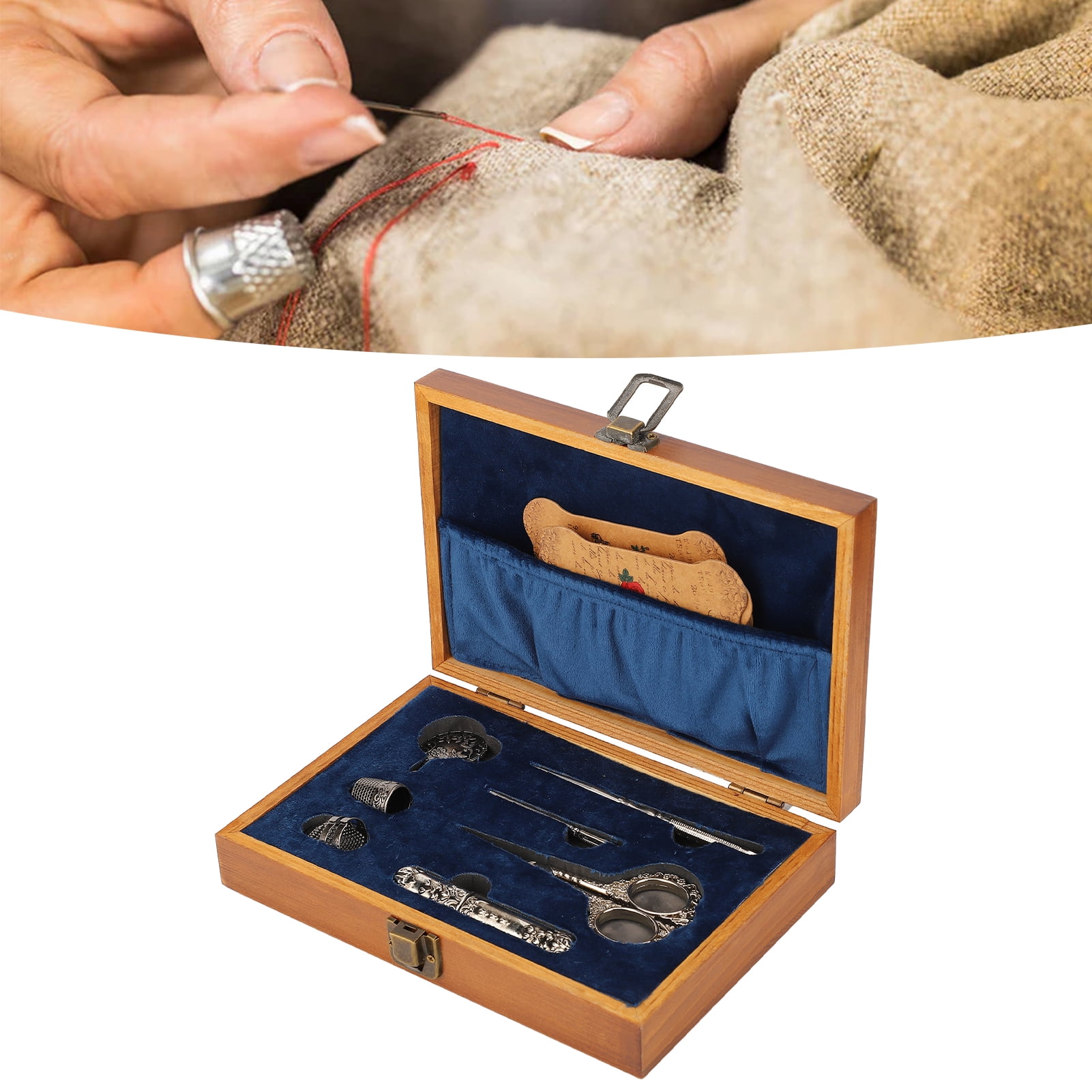 Vintage Embroidery Scissors Set, Stainless Steel Sewing Kit Gift Multifunctional  For Household Silver