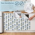 thumbnail image 5 of Blue Floral Cabinet Curtains 28"W x 51"L, Country Watercolor Pastoral Classic Flowers Green Leaf Under-Desk Privacy Dust Proof Drape Dishwasher Curtain Sink Skirt for Kitchen Closet Bathroom Laundry, 5 of 9