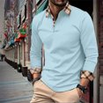 thumbnail image 2 of TSADFHJI Mens Shirts Short Sleeve 5Xl Fall Fashion Mens Athletic Long Sleeve Shirts Business Regular Fit Shirts Plaid Collared Tops with Button L Light Blue, 2 of 5