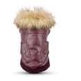 thumbnail image 2 of Hearth & Gear Stylish Winter Dog Coat: Collar Leather Jacket For Warmth And Fashion For Cold Weather Adventures Pet Clothes Rack Small Pet Clothes Rack Pet Clothes Pet Clothes for Medium Dogs Pet, 2 of 6