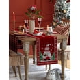thumbnail image 4 of Gnome Snowflake Merry Christmas Table Runner for Wedding Party Christmas Decoration Table Cover Feastival Tablecloth Placemat, 4 of 5