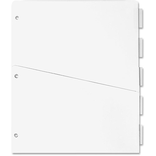 Sparco Ring Binder Pocket Tab Dividers with Pocket