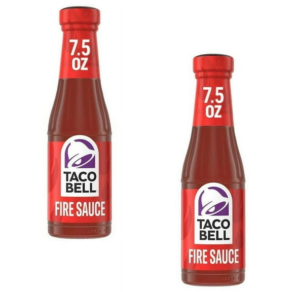 Taco Bell Fire Sauce, 7.5 oz Bottle,(2 PACK)