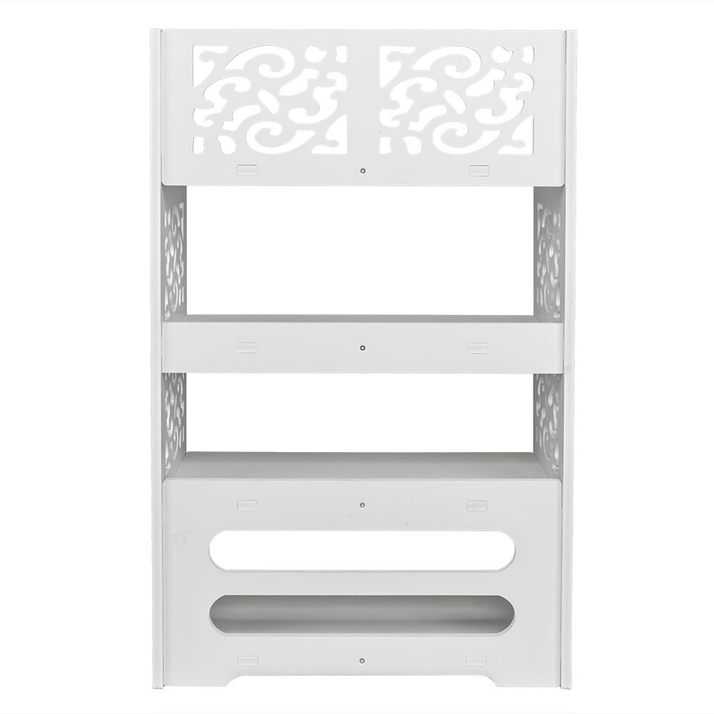 Winado 4-Tier Waterproof Shoe Rack, Wood and Plastic, White