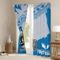 thumbnail image 3 of Manfei Rugby Ball Game Black Out Curtains,Football Sport Theme Curtains Pack of 2 (42x63 Each),Gray Blue Helmet Bedroom Curtains For Boys Teens,Super Cozy Room Decor, 3 of 6
