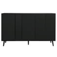 thumbnail image 5 of Sideboard Buffet Cabinet, 2 Door Storage Cabinet with 2 Drawers, Metal Handles and 5 Feet, Open Storage Space Coffee Bar Cabinet, 5 of 8