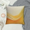 thumbnail image 2 of Creowell  Abstract Throw Pillow Cushion Cover, Vibrant Background with a Big Waved Line Modern Art Illustration, Decorative Square Pillow Case, Orange, 2 of 5
