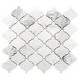 thumbnail image 2 of The Tile Life Santorini Arabesque 12" x 12" Volakas Matte Marble Mosaic Floor and Wall Tile, 1 Sheet, 2 of 5