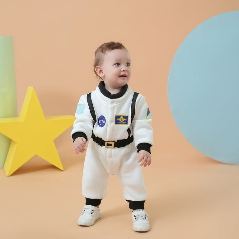 Elsky Bilo White Astronaut Fleece Jumpsuit Boy s Fancy Dress
