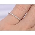 thumbnail image 3 of 0.50Ct Round Cut Lab Created Diamond Half Eternity Wedding Ring 14K White Gold Plated, 3 of 3