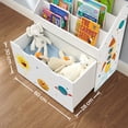 thumbnail image 4 of SONGMICS - Organizador de Juguetes, librero para niños con 3 estantes, Caja de Almacenamiento extraíble con Ruedas, para habitación de niños y Sala de Juegos, Tema Espacial, UGKR41WT, 4 of 8