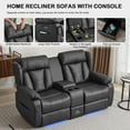 thumbnail image 5 of WISHDEER Power Loveseat Recliner Sofa Home Theater Seating with Console Reclining Loveseat for Living Room Sofa RV Couch with LED Lights USB, 5 of 8